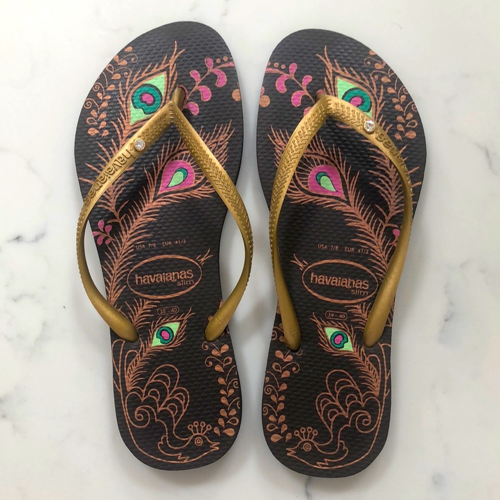Havianas slim crystal flip flop